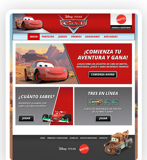 Disney - Cars | plataforma web