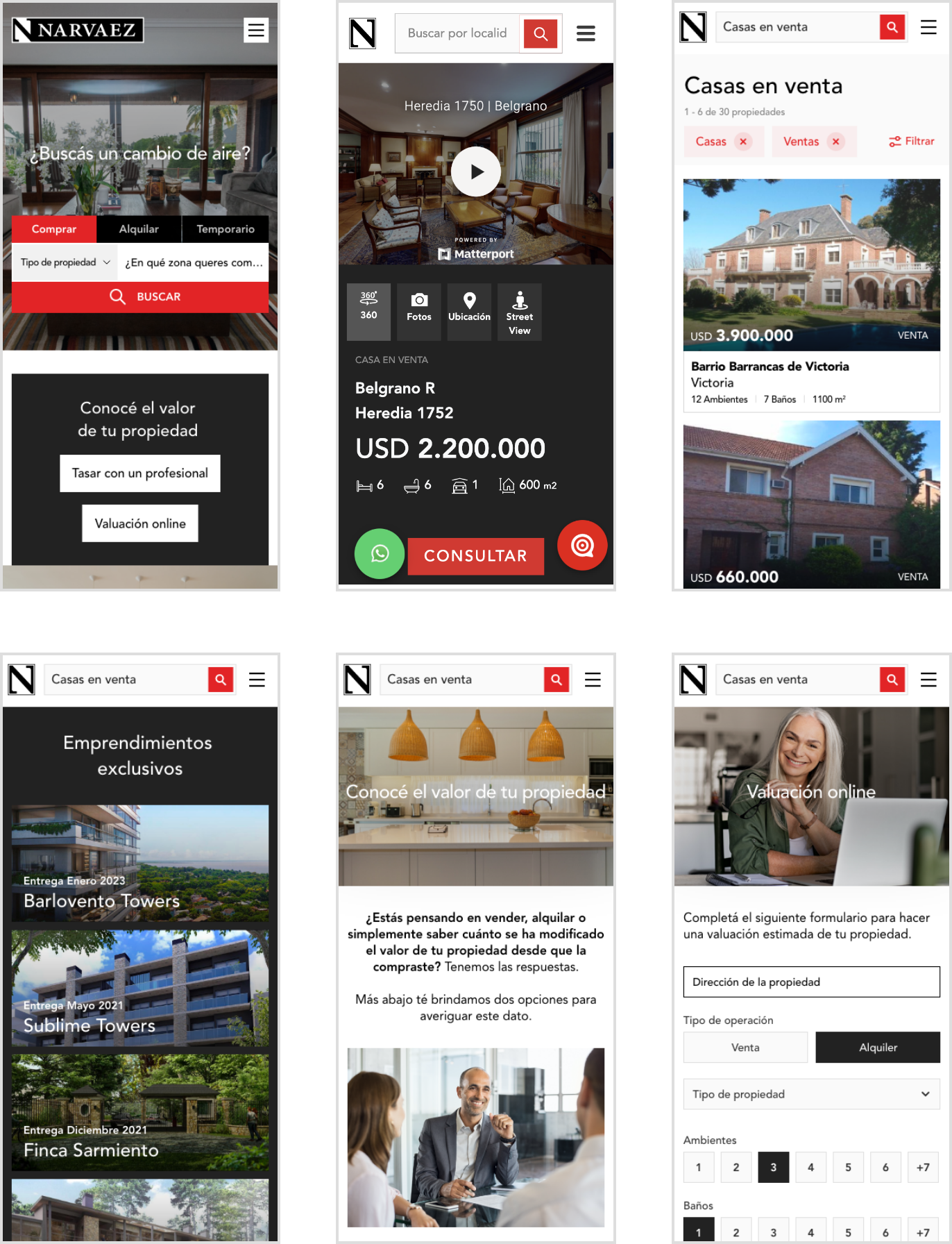 Adaptación de las secciones
